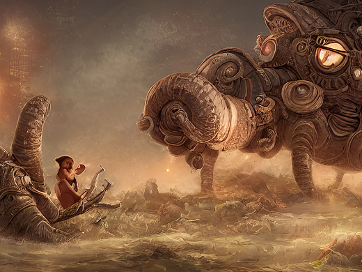 #AI创作实验室#吃蜗牛的小女孩