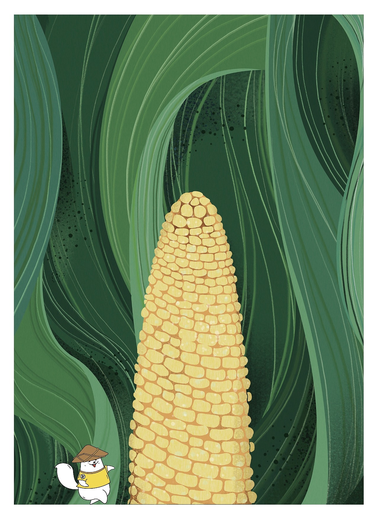 为菜品画的周边小插画 - br>玉米