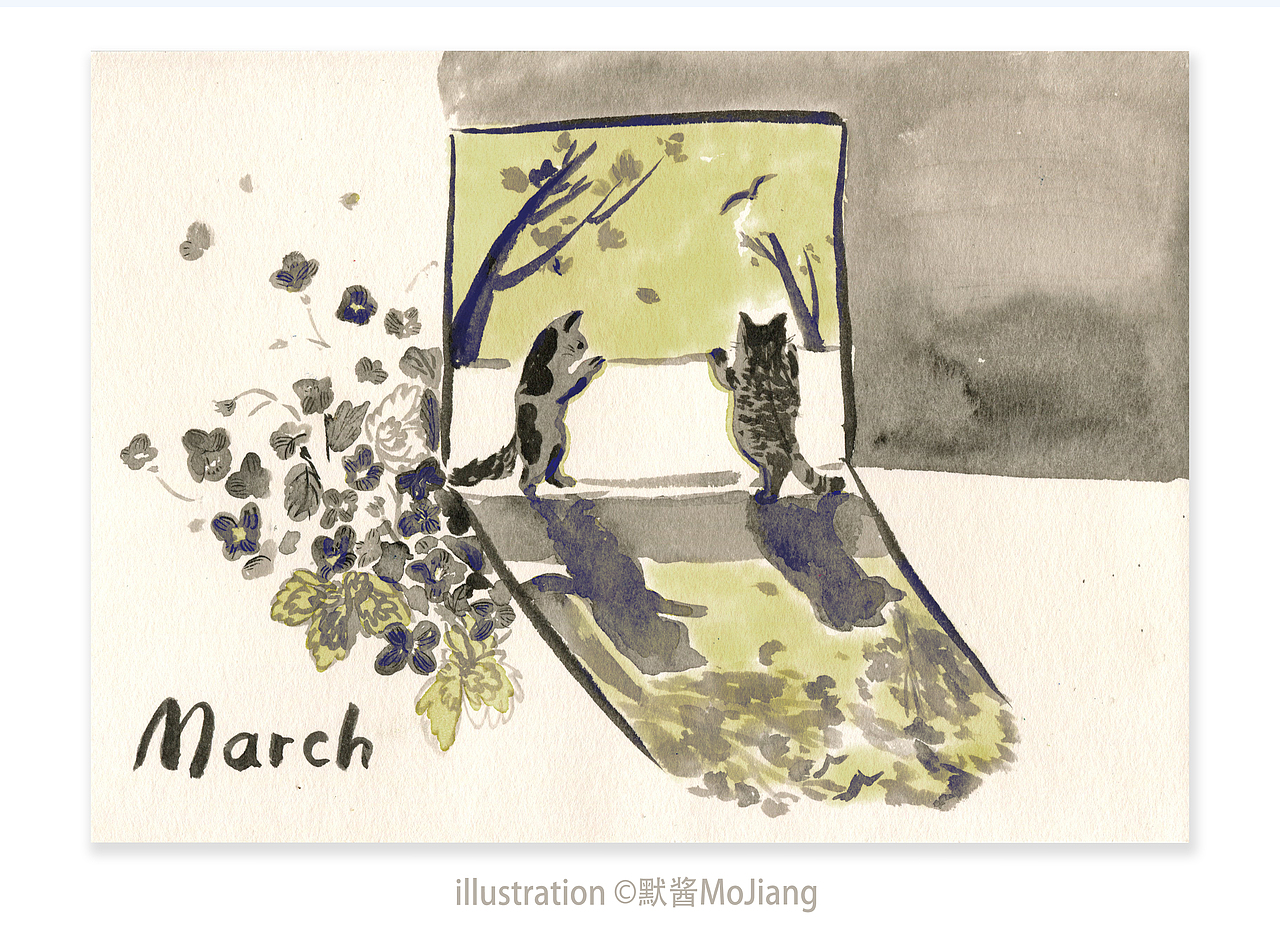 “More More Go Go "系列十二月海报（图ZMjM5MTkyNzI4） - 艺术插画 - 站酷设计师默酱MoJiang原创素材 - 站酷ZCOOL