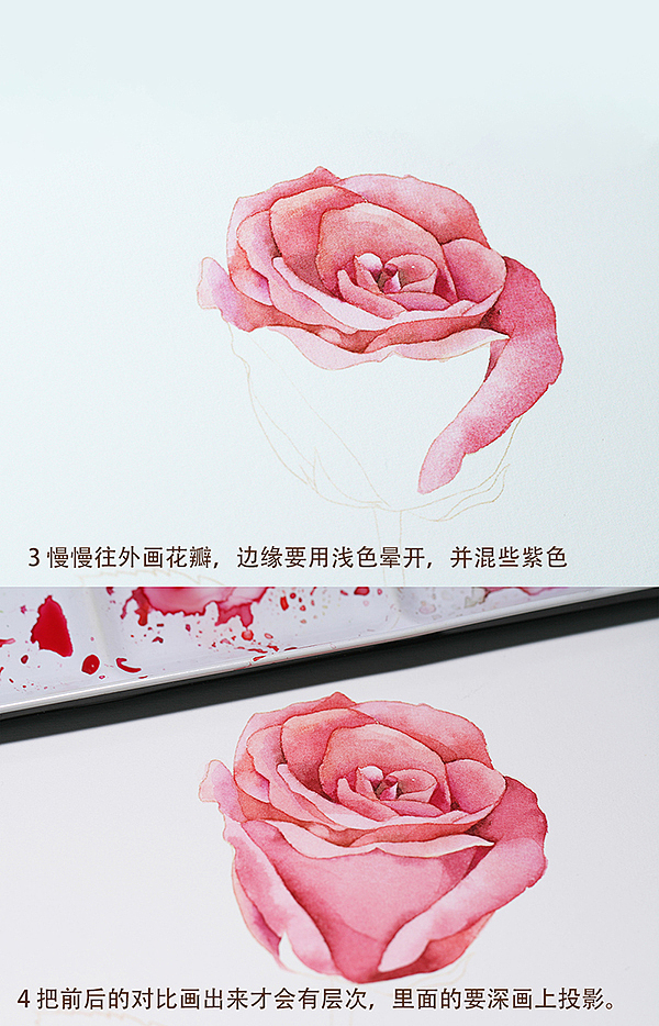 candy田 水彩 画一支粉粉的玫瑰~（图ZNjIwNzYwNDQ=） - 商业插画 - 站酷设计师Mrs_Candy田原创素材 - 站酷ZCOOL