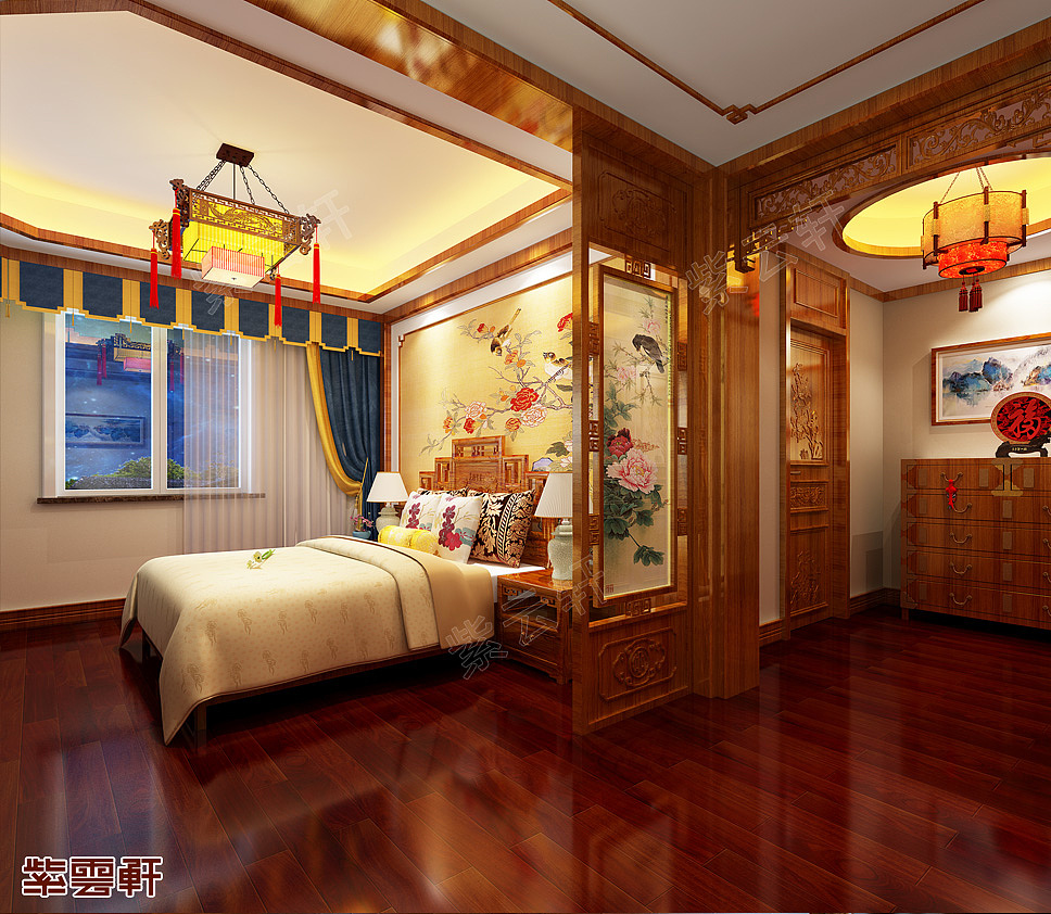 主卧室仿古中式装修
