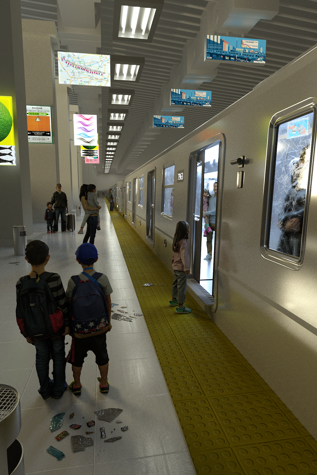 c4d地铁场景优化