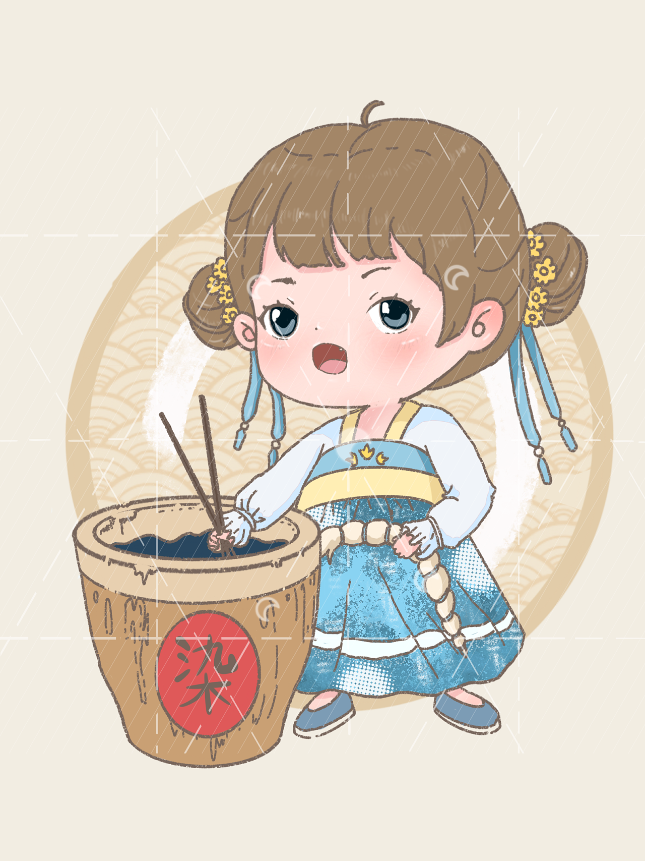 扎染店铺头像|插画|商业插画|小小灌汤包 - 原创作品 - 站酷 (zcool)