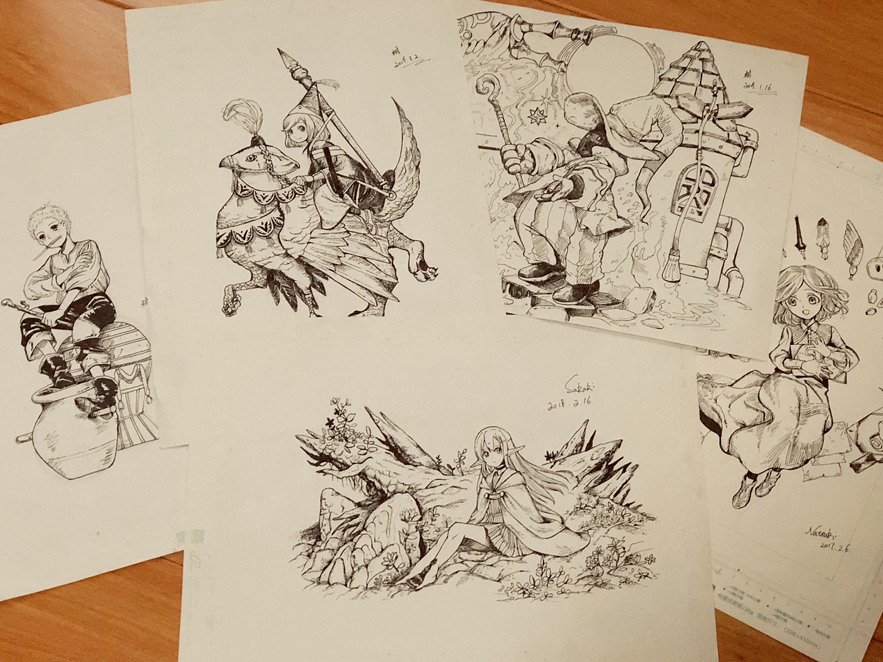 近几年的低产临摹插画