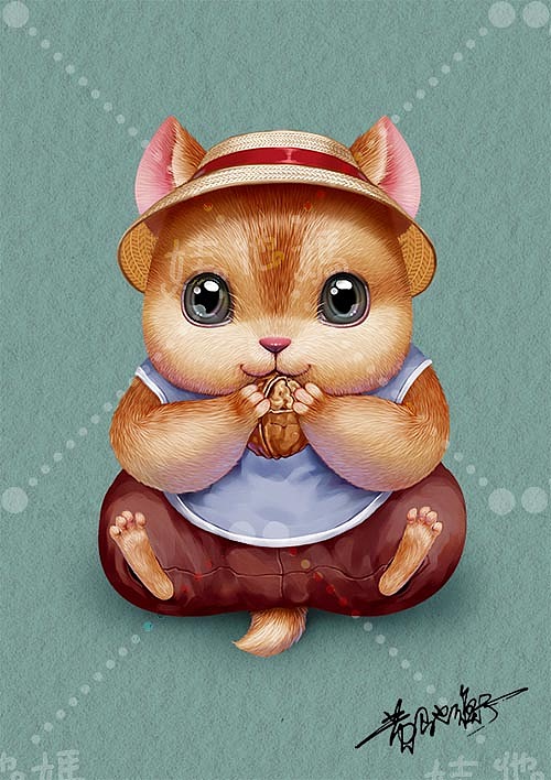(娃他妈)手绘萌宠鼠