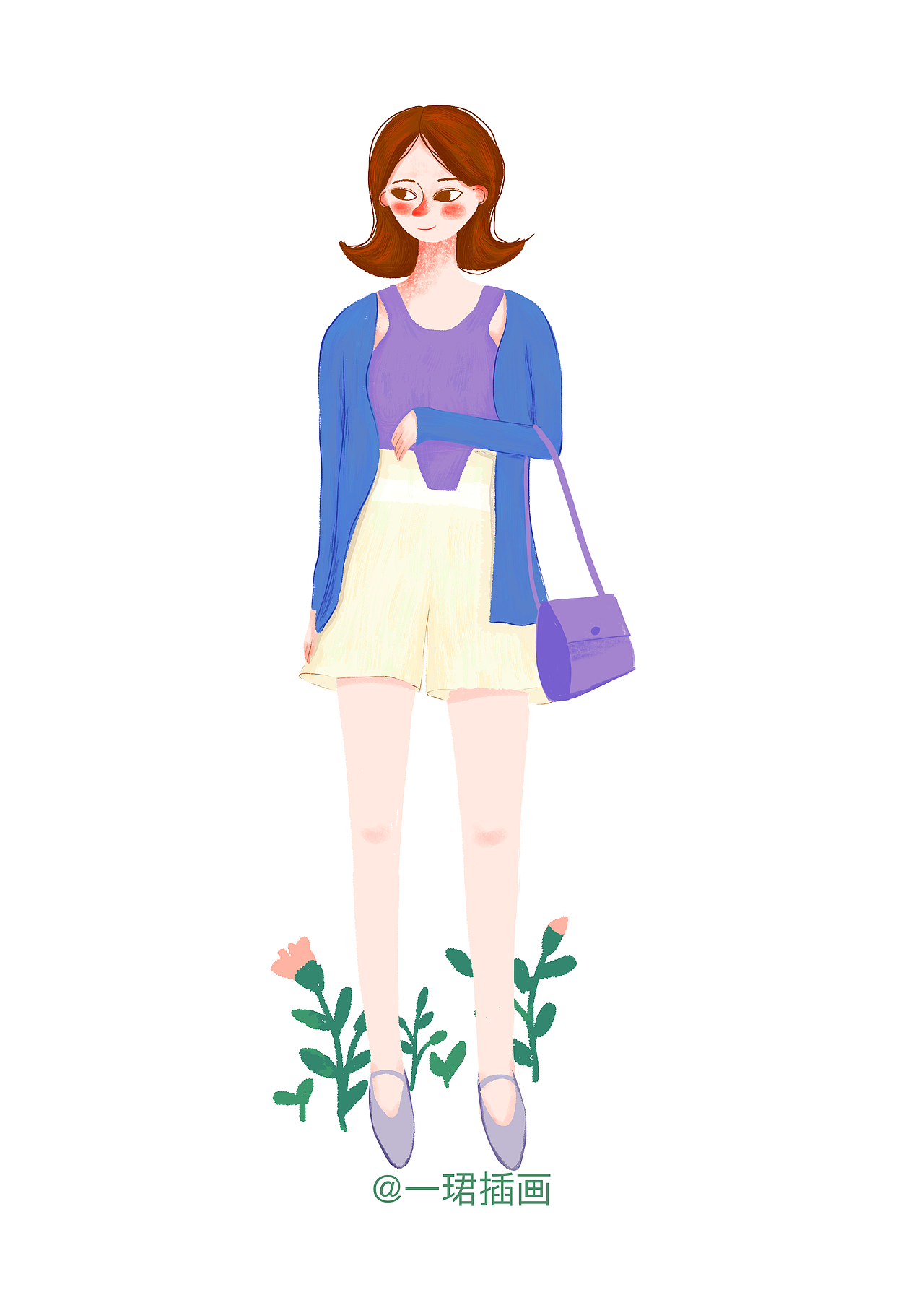 夏日穿搭（图ZMTU3MTIyMDc2） - 商业插画 - 站酷设计师眠眠云原创素材 - 站酷ZCOOL