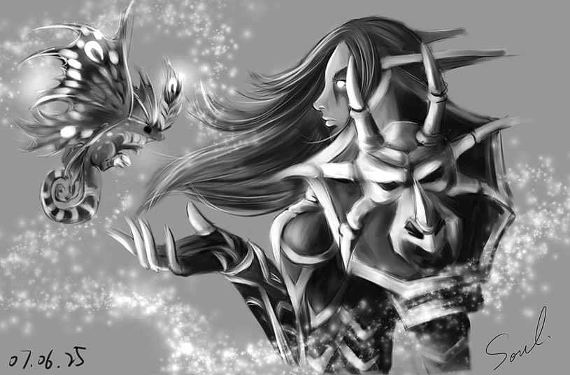 暗夜精灵猎人和精灵龙小伙伴