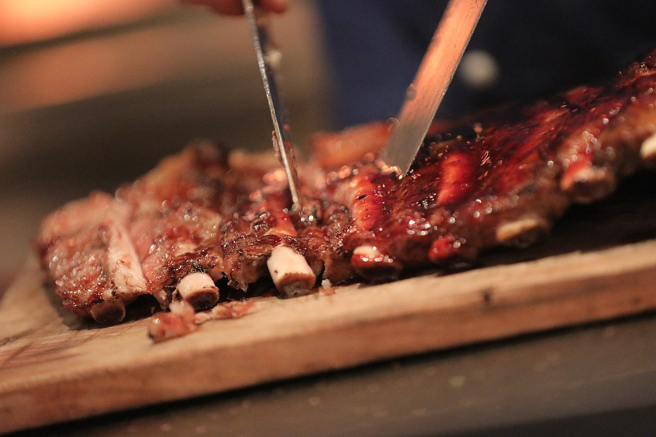 精致的战斧牛排