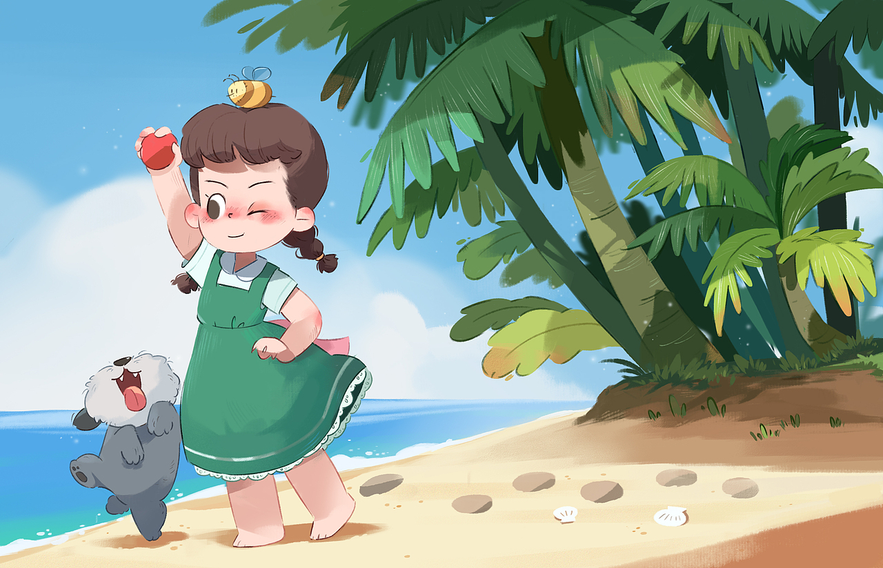 原创插画合集《贝丝的旅行》（图ZMzQyMTAzMDIw） - 绘本 - 站酷设计师姜蛙蛙原创素材 - 站酷ZCOOL