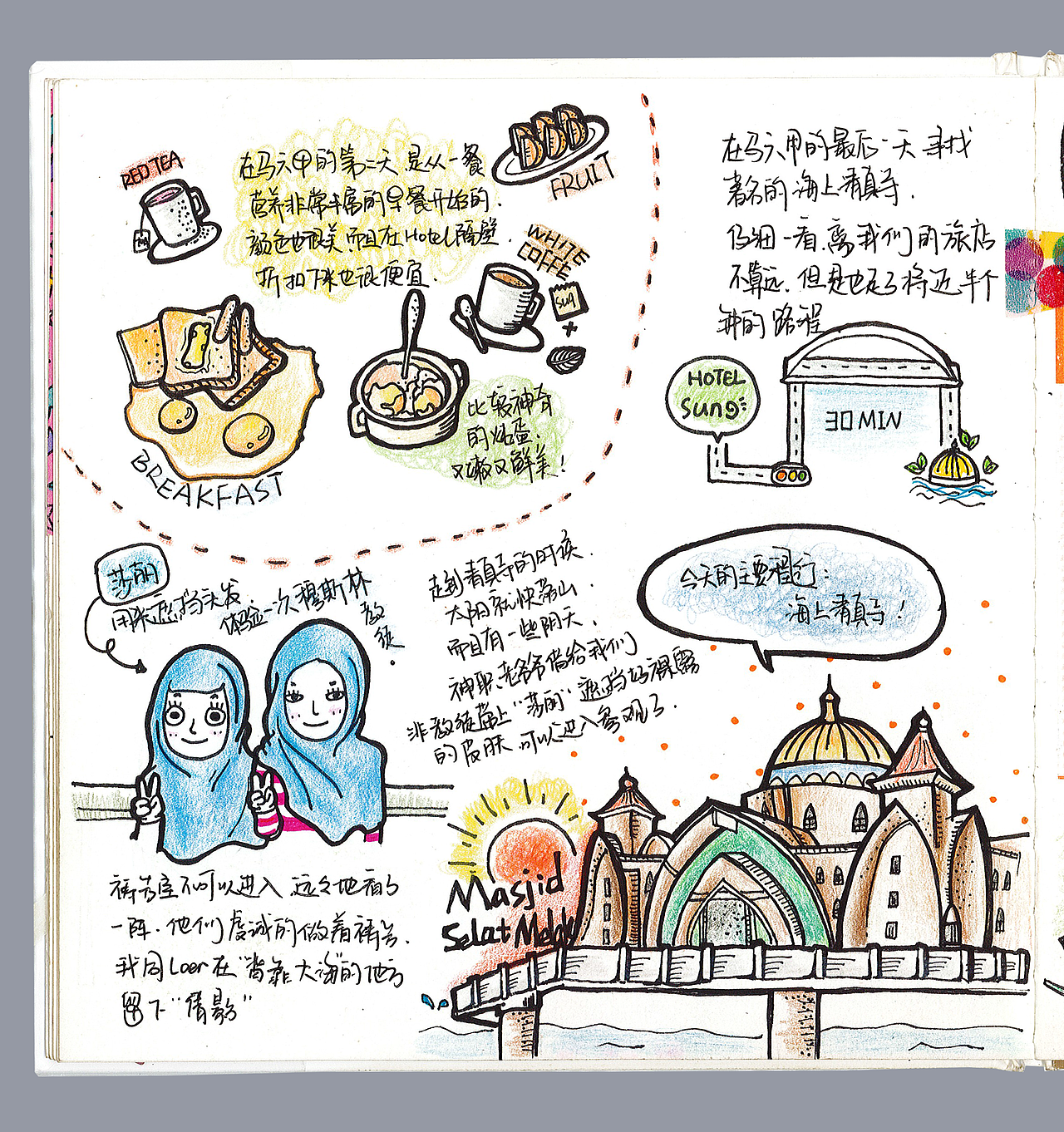 很久很久之前的一次旅行，的画儿（图ZMzk3MjA5NzY=） - 艺术插画 - 站酷设计师扑满原创素材 - 站酷ZCOOL