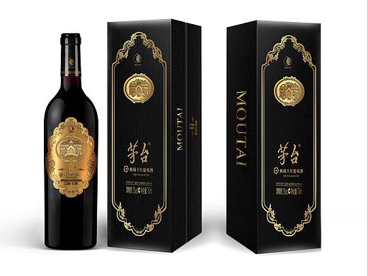 红酒酒标及木盒设计
