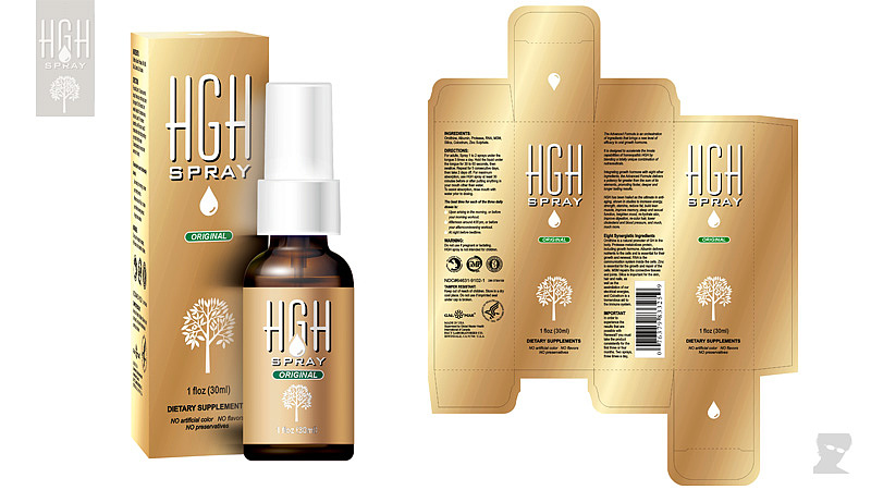 人类生长素喷雾剂包装设计老美的东东