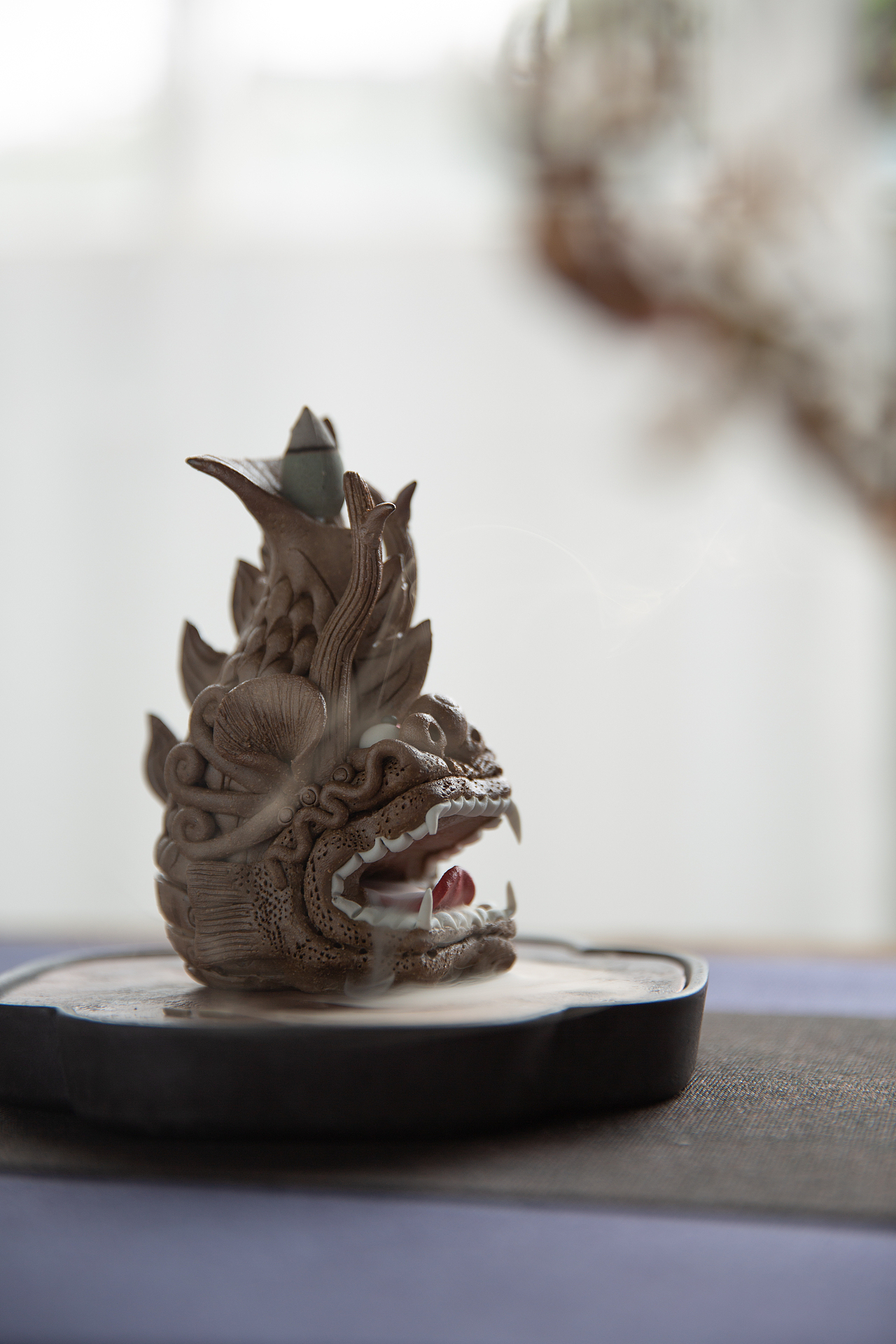 器十二景德镇手工捏雕龙九子鸱吻原创陶瓷香器茶宠摆件