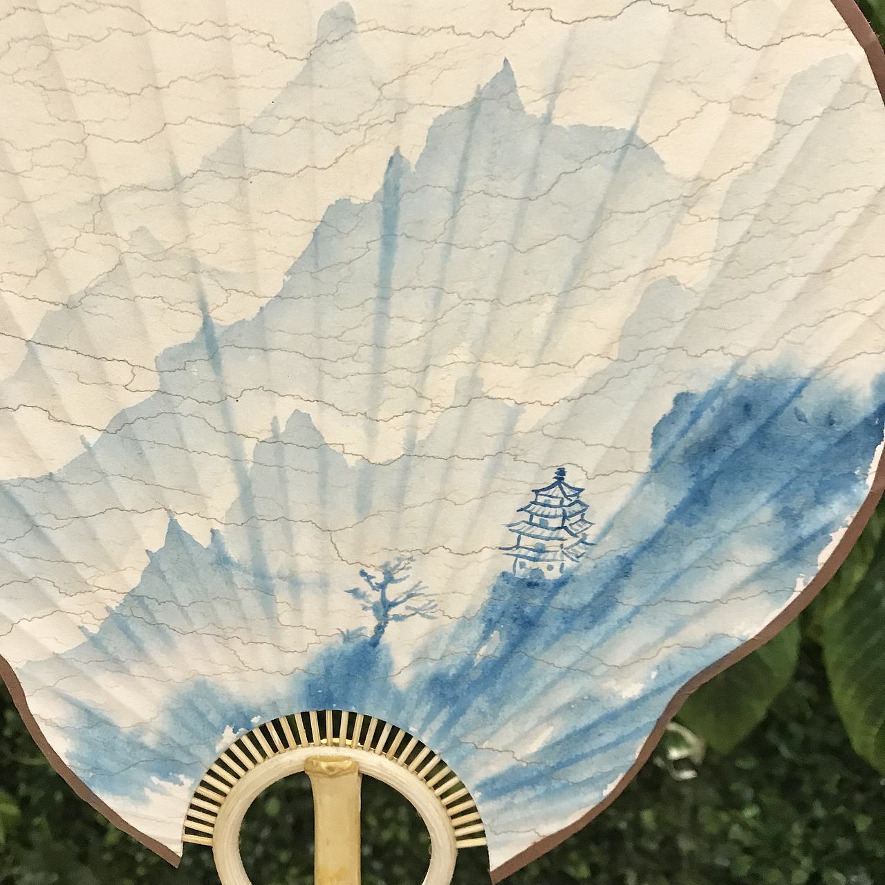 夏日无凉风 何不执扇行？（图ZMTYxNzg1NzUy） - 绘画 - 站酷设计师喵喵不吃鱼呀原创素材 - 站酷ZCOOL