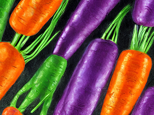 ai创作实验室#胡萝卜,紫色的胡萝卜,绿色的胡萝卜