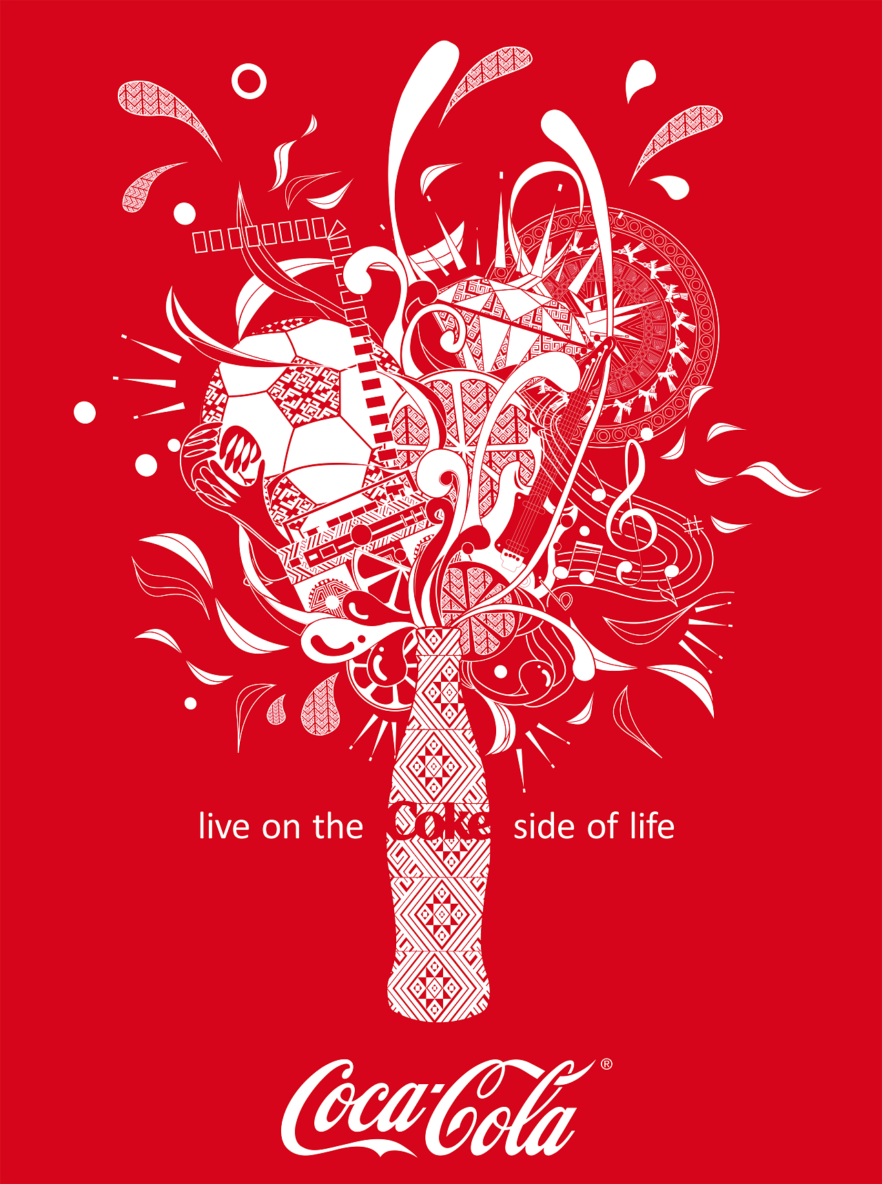 广西可口可乐弧形瓶设计