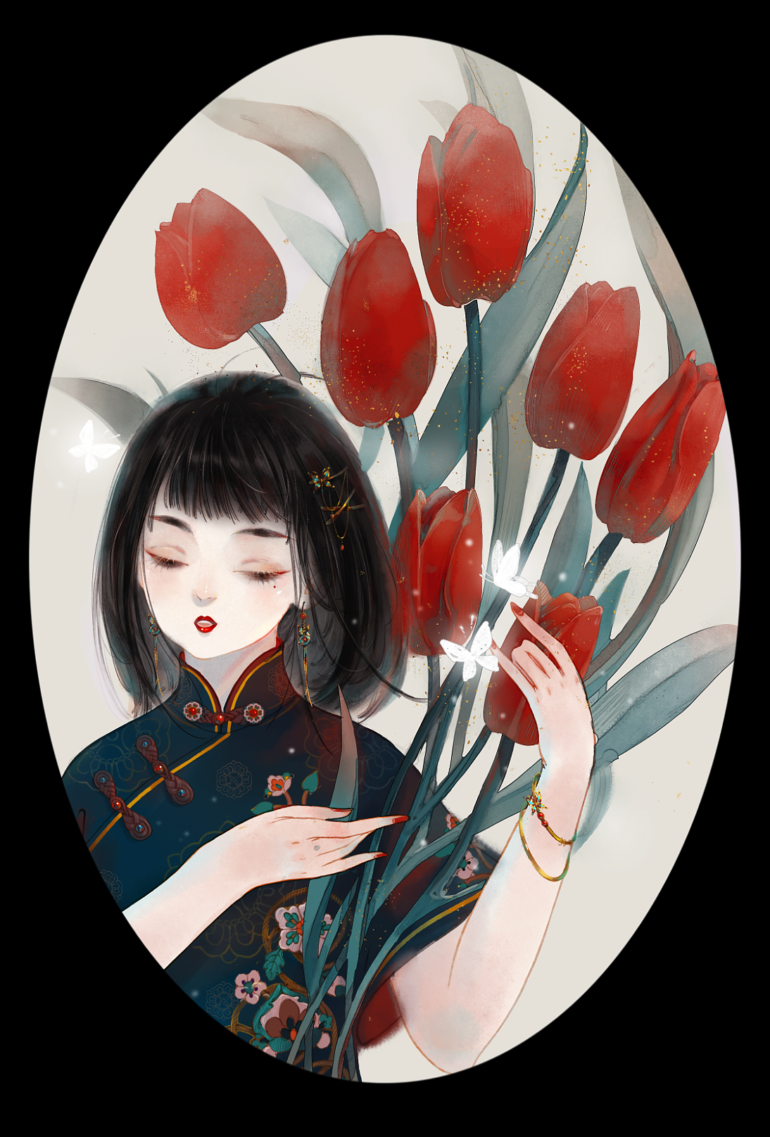 五月长安初入夏，一城绿树半城花。（图ZMTYwMTk3ODcy） - 商业插画 - 站酷设计师珑玮w原创素材 - 站酷ZCOOL