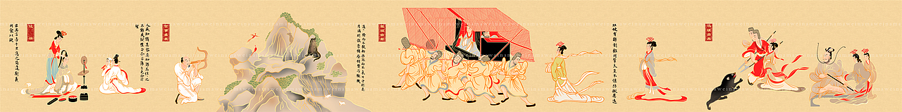 女史箴图(临  新彩)
