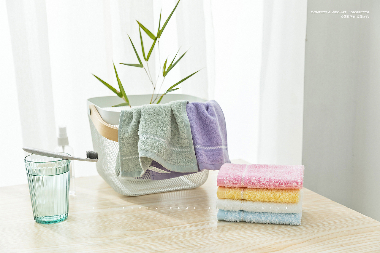 竹纤维毛巾摄影丨简木视觉 × 方巾洗脸巾家纺产品拍摄（图ZMTg3ODEyNDUy） - 产品摄影 - 站酷设计师简木视觉原创素材 - 站酷ZCOOL