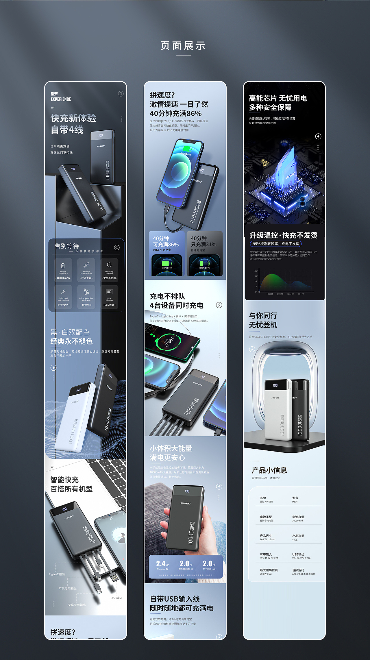 移动电源充电宝详情页设计分享|网页|电商|上上签_ - 原创作品 - 站酷