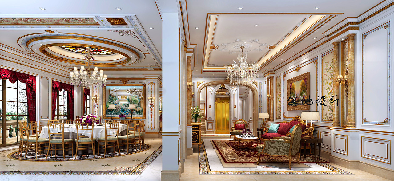 法式别墅（图ZMTg3NjYxMTg0） - 家装设计 - 站酷设计师徐梓欣原创素材 - 站酷ZCOOL