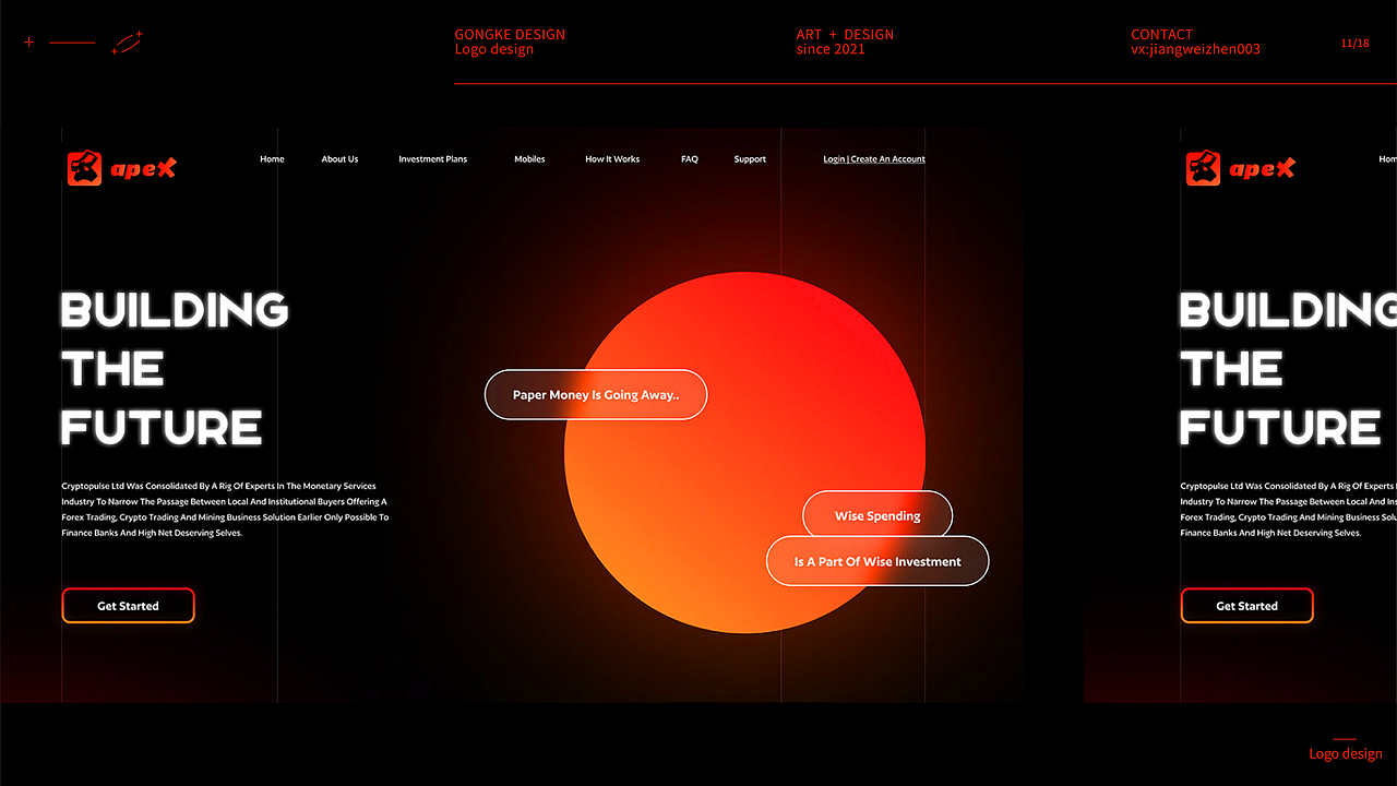 NFT交易平台 ApeX | Brand Identity品牌形象 LOGO标志