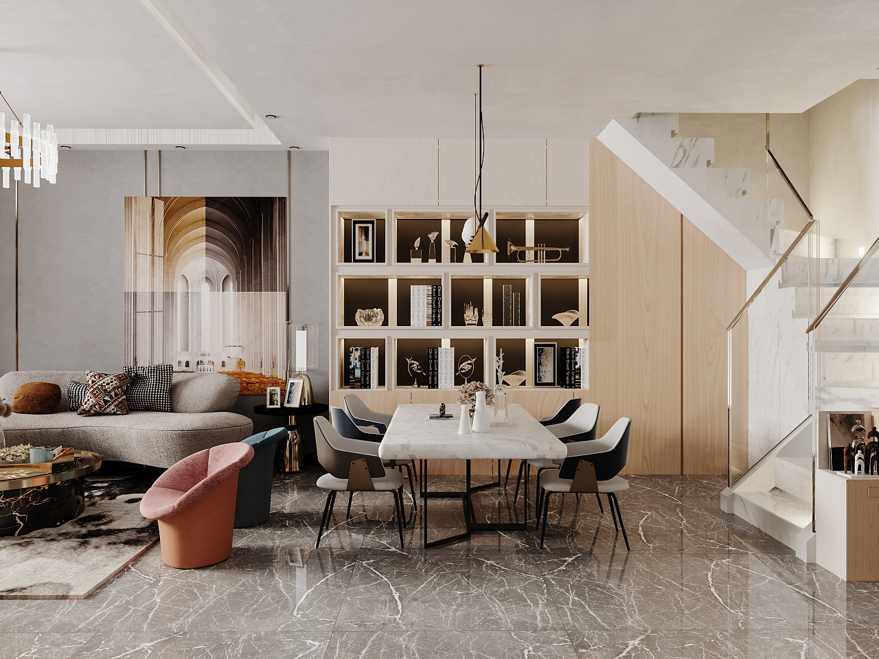 生土丨复式公寓轻奢风格