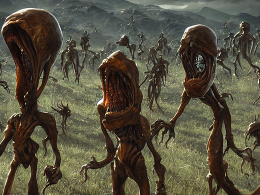 #AI创作实验室#流浪地球上的疯狂外星人