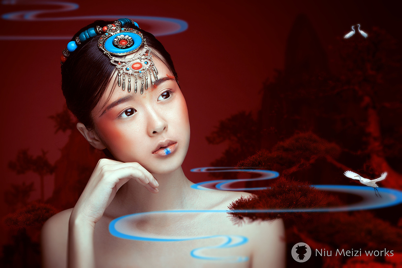 最萌民族风彩妆（图ZMTg0MzM5MDg=） - 修图/后期 - 站酷设计师牛梅子原创素材 - 站酷ZCOOL