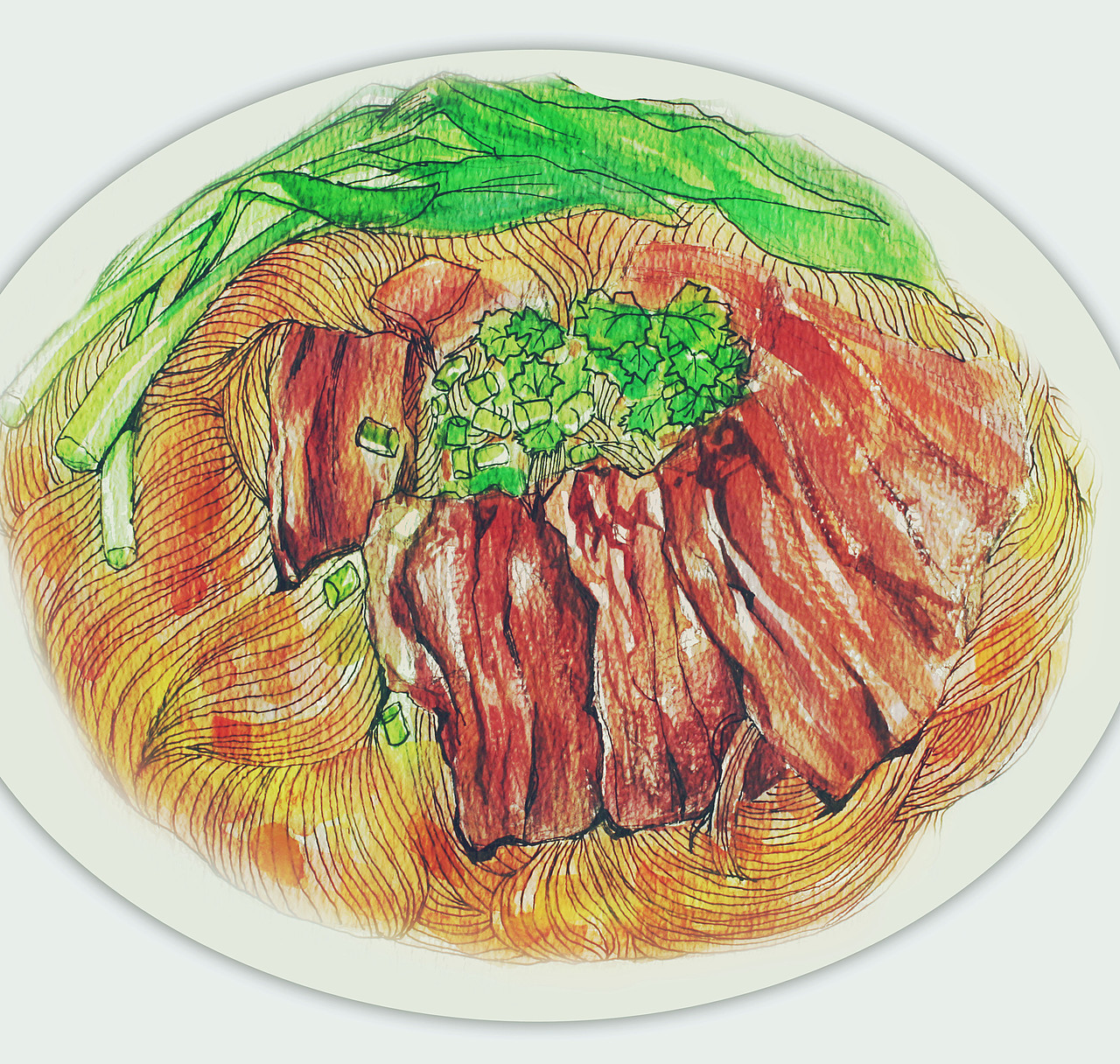 牛肉粉|插画|商业插画|小倩panny_原创作品-站酷zcool