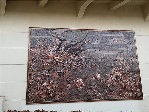 整板实心铜板浮雕工艺室外墙体壁画 