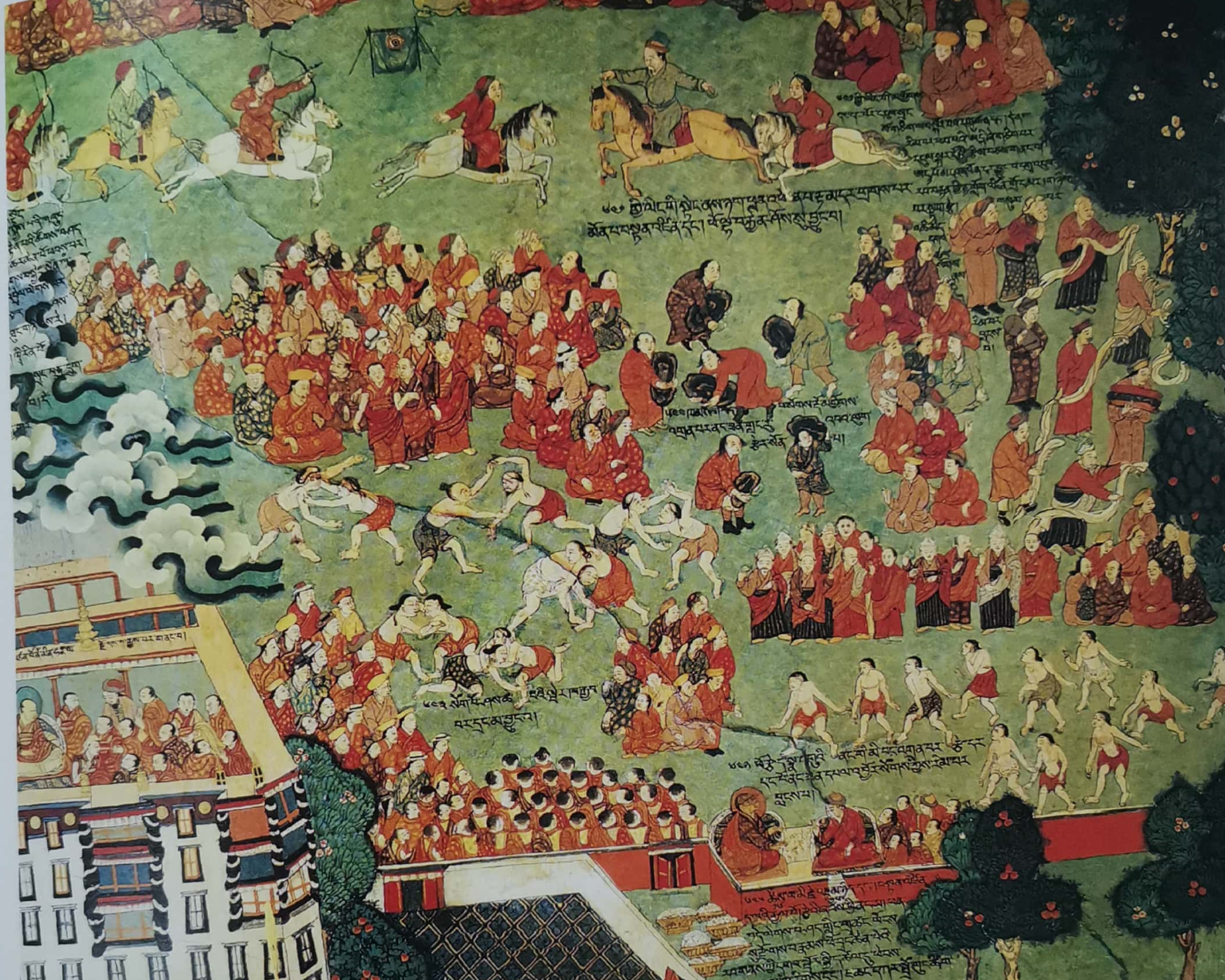布达拉宫壁画图案图片