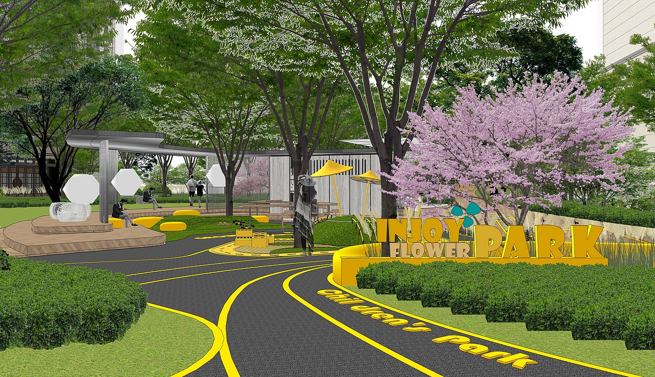 融创龙里二期大区景观SU模型下载