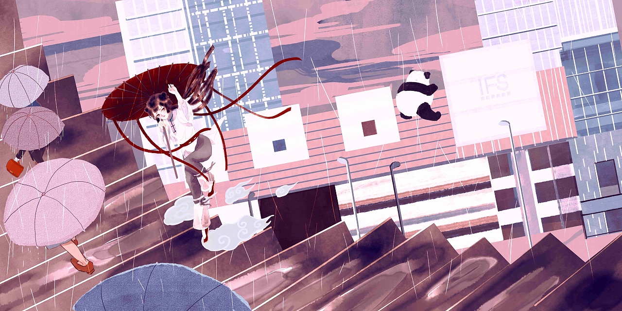 【华为壁纸】成都印象系列1.0——9.0【9图】（图ZMjEzNTY2ODE2） - 商业插画 - 站酷设计师沐斤年原创素材 - 站酷ZCOOL