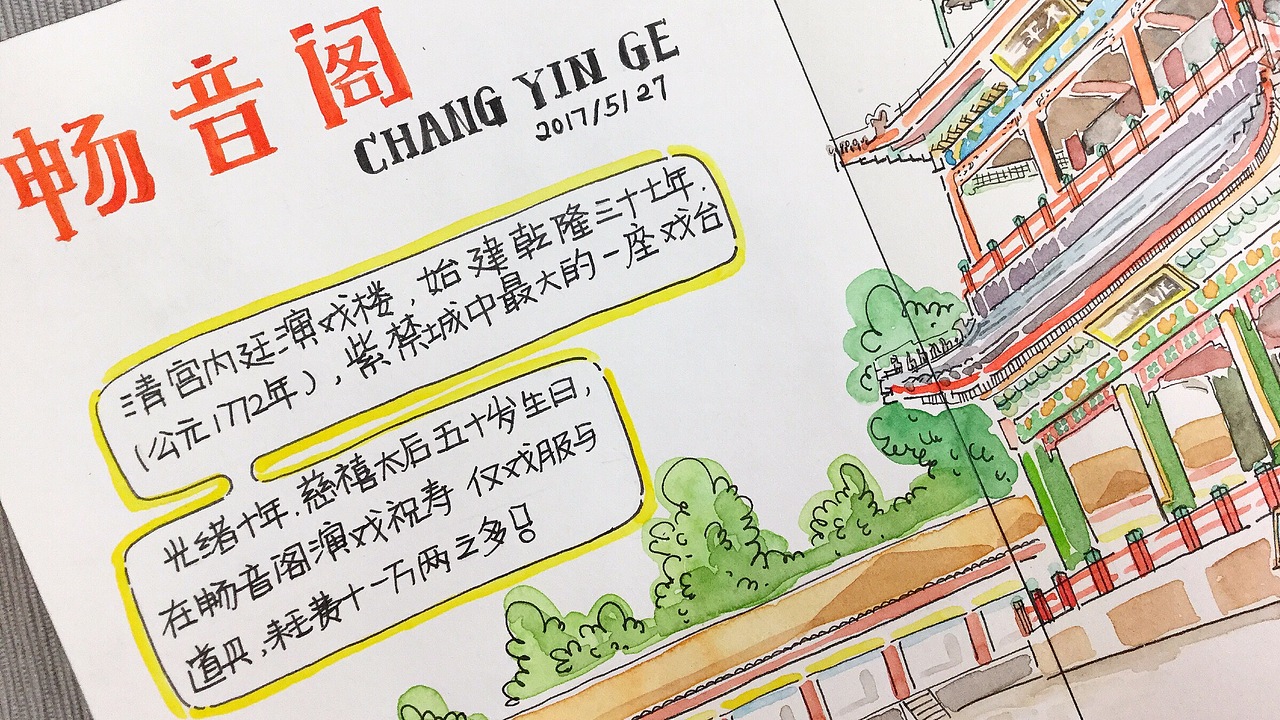 故宫调研手帐储秀宫畅音阁