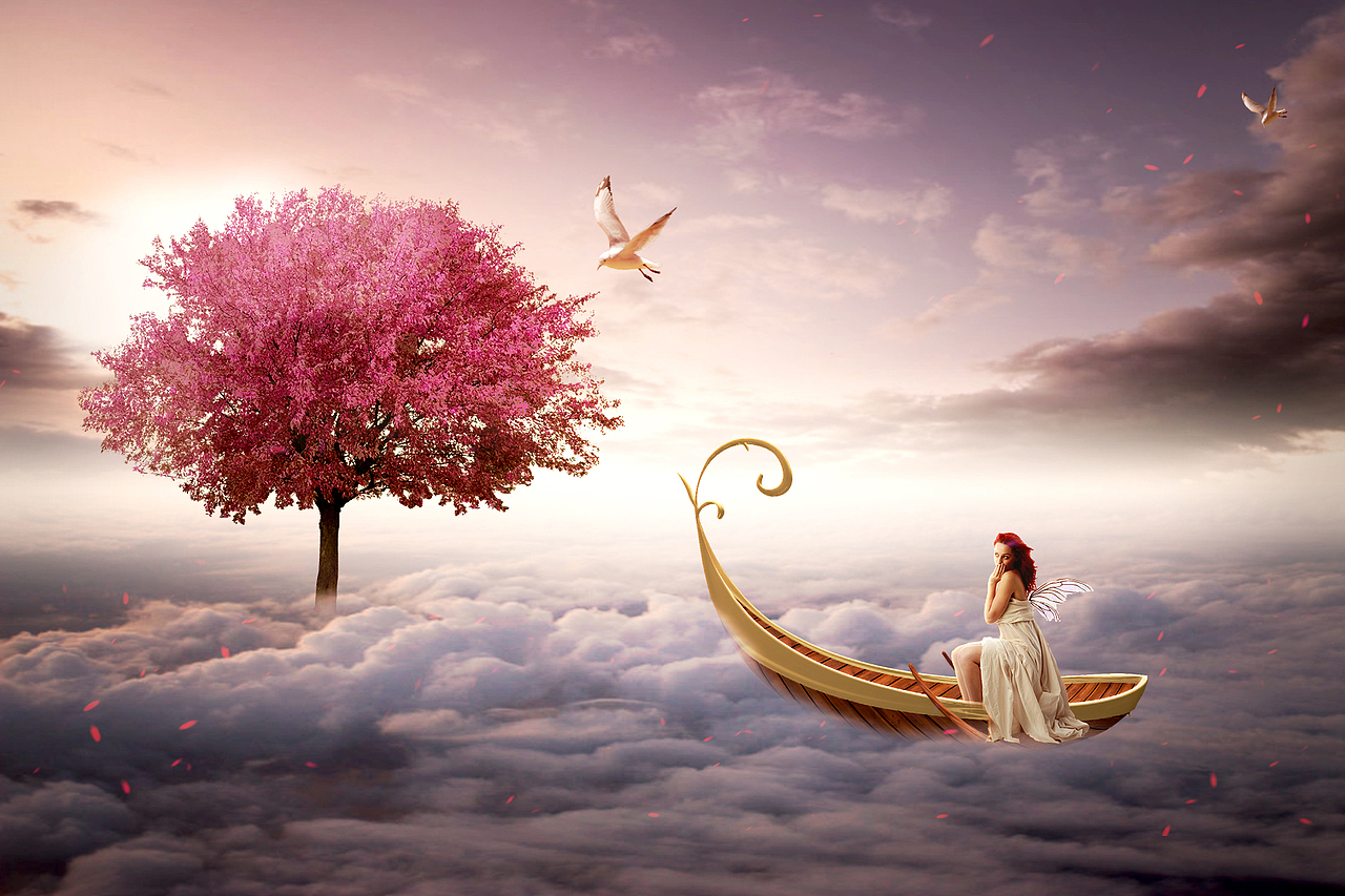 唯美梦幻ps合成创意海报