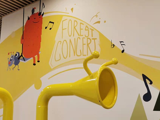 原创墙绘|森林音乐会●杭州时代奥城架空层●彩绘创作