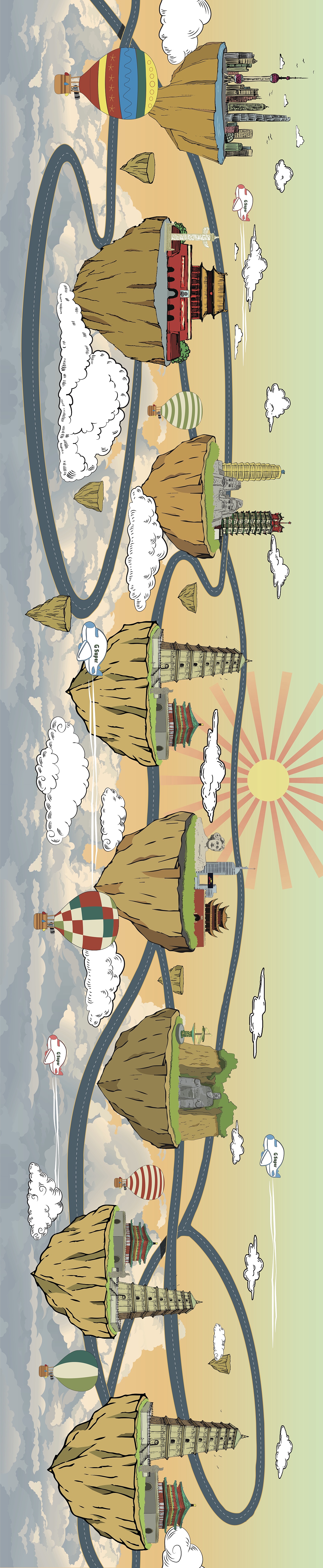 各大城市缩影（图ZMTg2MTk2OTE2） - 单幅漫画 - 站酷设计师Bogo不苟创意原创素材 - 站酷ZCOOL