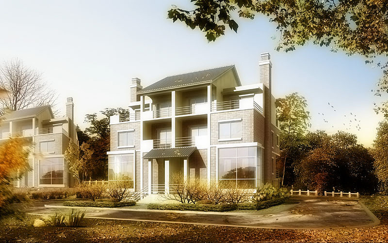 建筑效果图渲染+后期（图ZMTE3MTEwMjI4） - 建筑/空间 - 站酷设计师xinyukione原创素材 - 站酷ZCOOL