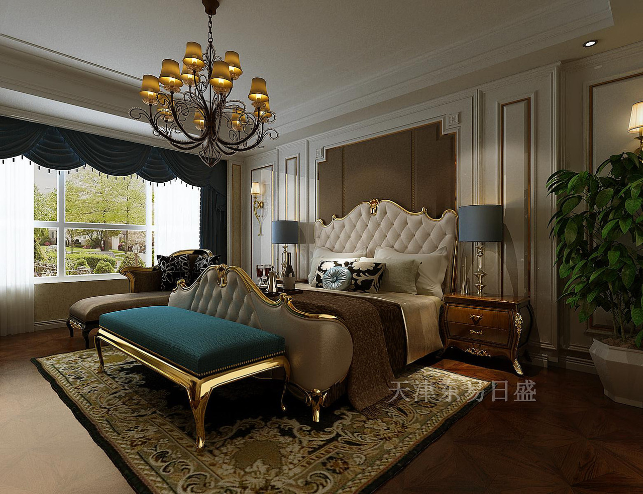 300平欧式风格别墅装修效果图,雅致奢华的欧式别墅!