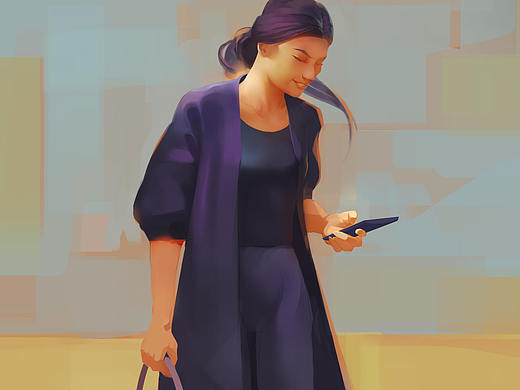 走路不要看手机