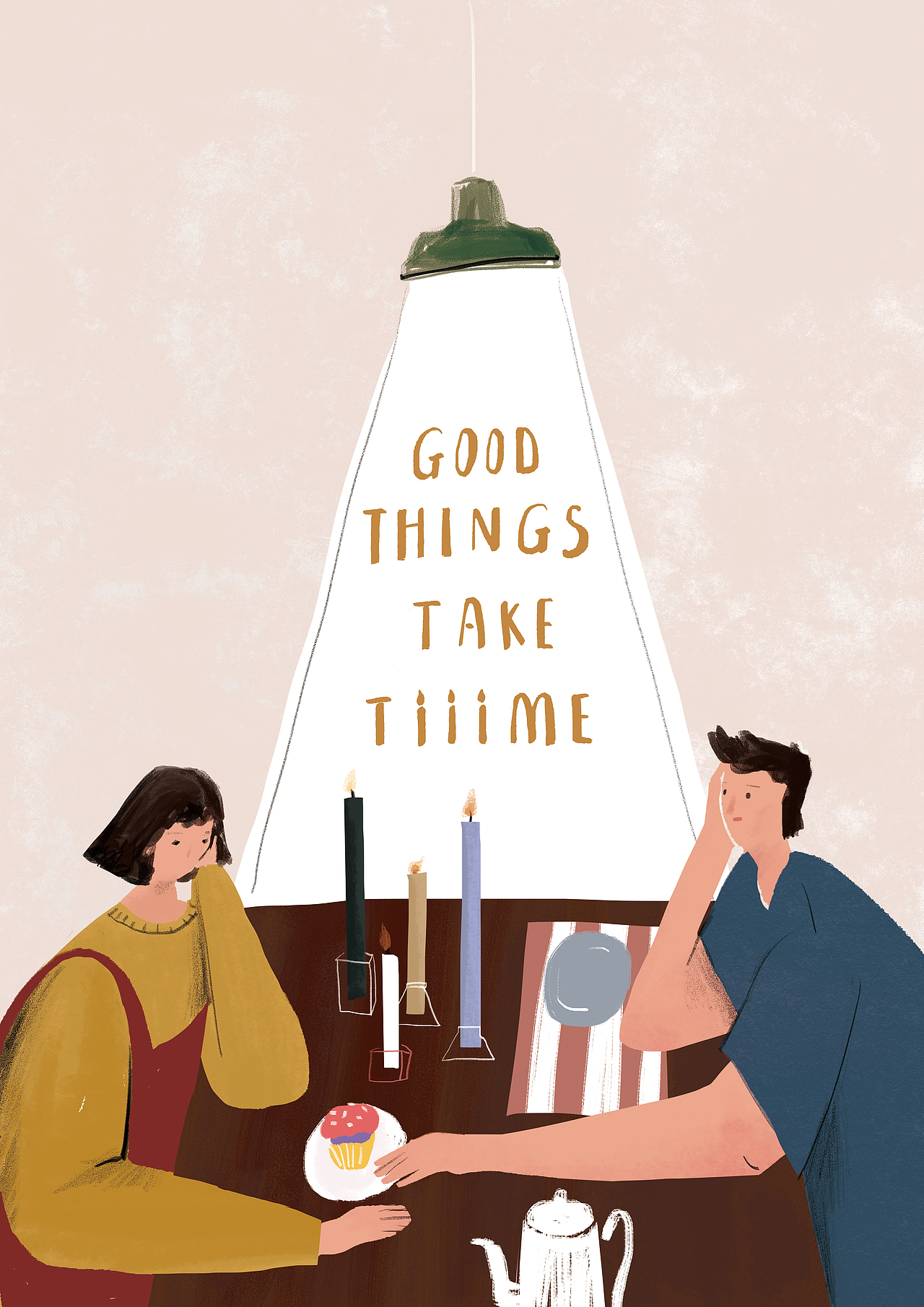 good thing take time（图ZMTMzODgzNTQw） - 商业插画 - 站酷设计师karenrourou原创素材 - 站酷ZCOOL