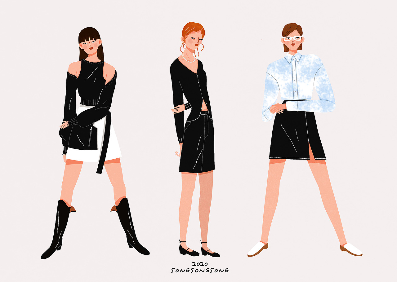 时尚服装设计插图组图