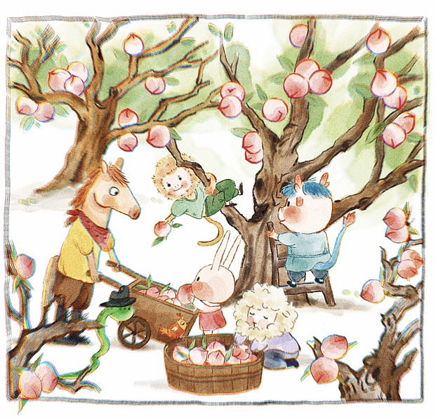 十二生肖系列插画（图ZMzU3MjI5NjIw） - 儿童插画 - 站酷设计师acuo阿措措原创素材 - 站酷ZCOOL