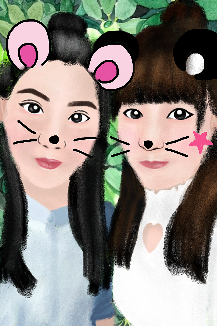 手绘各种风格小插画(头像)