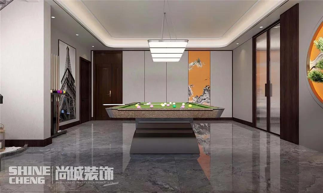 肥城·世纪豪庭160㎡+地下中式轻奢风格装修设计效果图