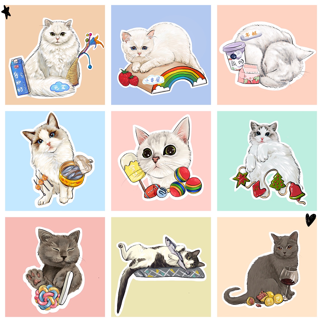 小猫 卡通头像 - 高清图片，堆糖，美图壁纸兴趣社区