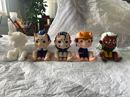 3D打印手办潮玩上色效果