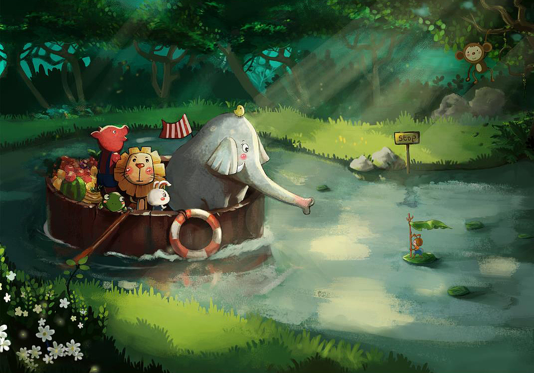 儿童插画（图ZMTM2MjA2Mjk2） - 创作习作 - 站酷设计师yeeyo原创素材 - 站酷ZCOOL