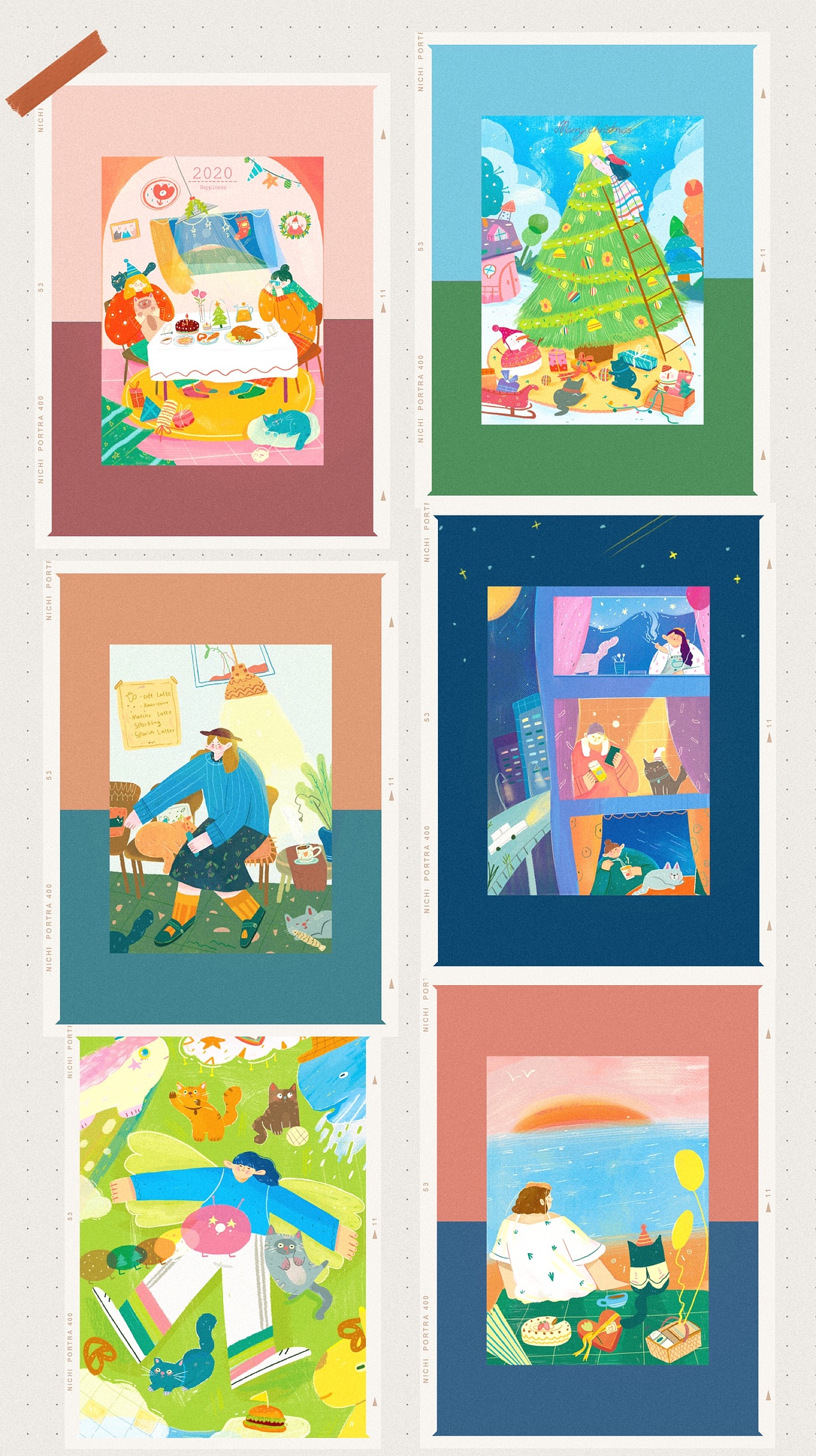 女孩与猫系列（图ZMTkwMDc3NDgw） - 商业插画 - 站酷设计师盒豆乳原创素材 - 站酷ZCOOL